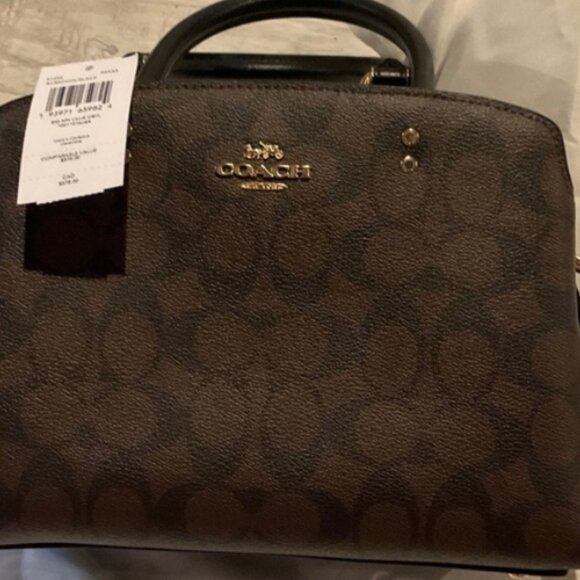 Nwt Coach Mini Lilly in Signature Canvas satchel crossbody  2 in 1 - Picture 11 of 11